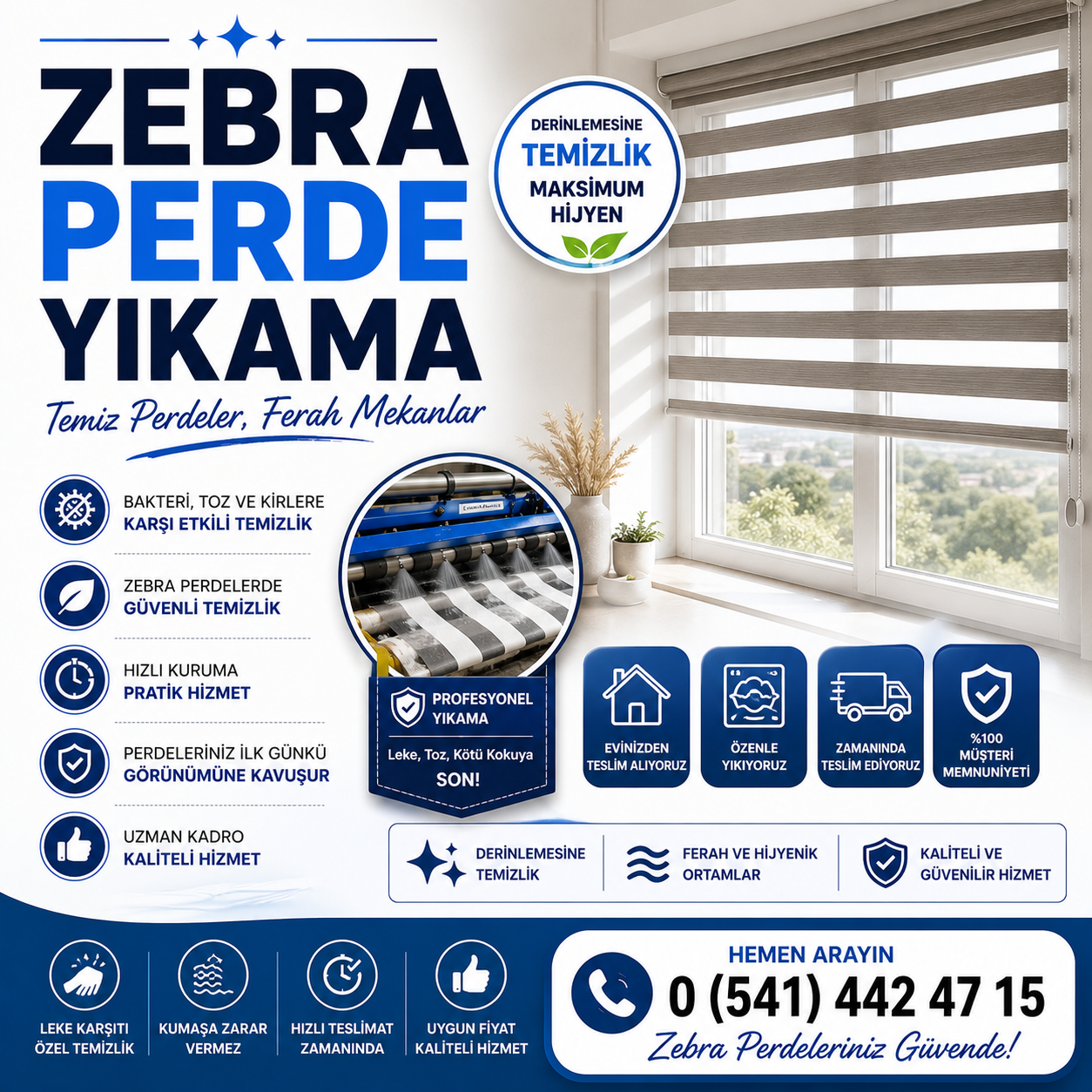 ZEBRA PERDE YIKAMA